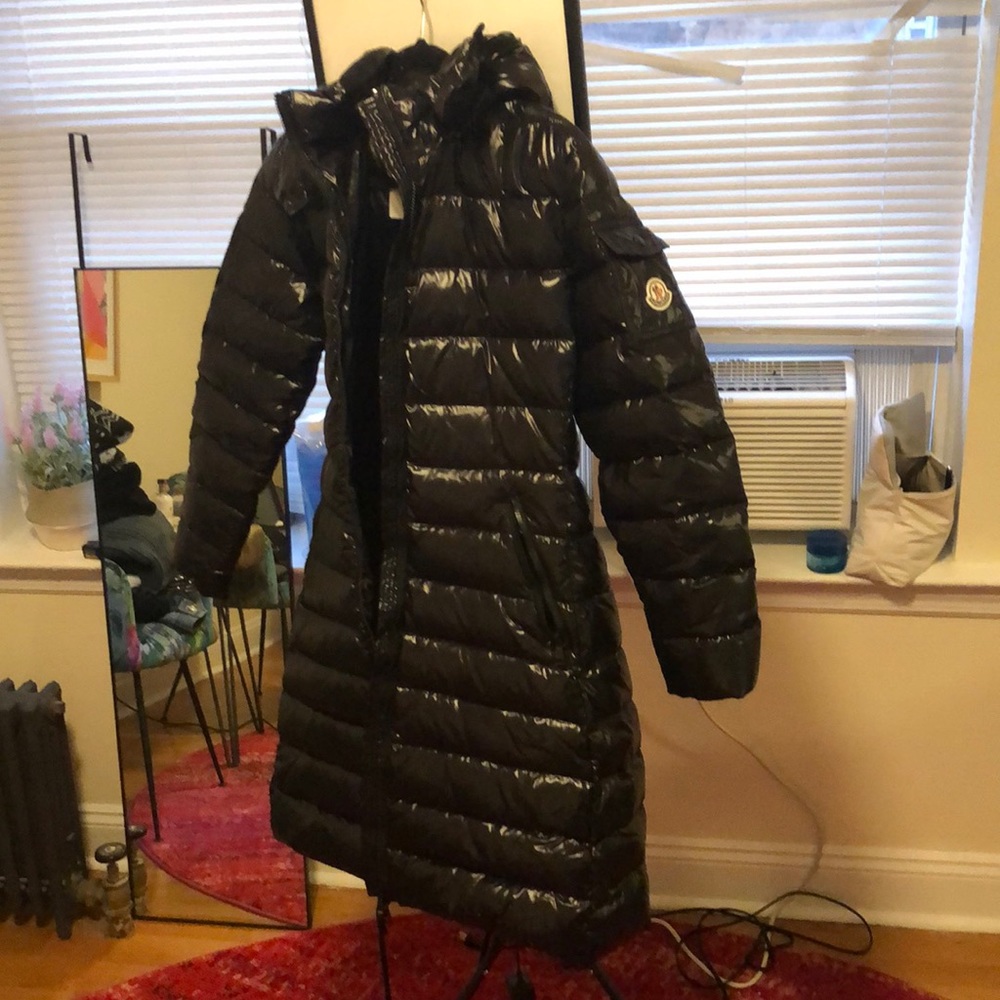 Moncler Moka Women’s Coat Size 3 Black With Hood